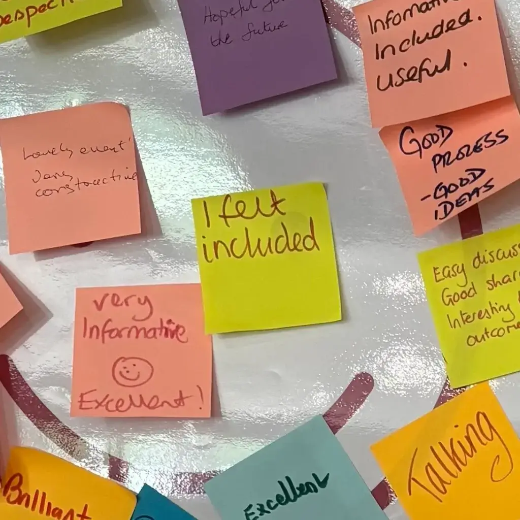 Training feedback in post-its